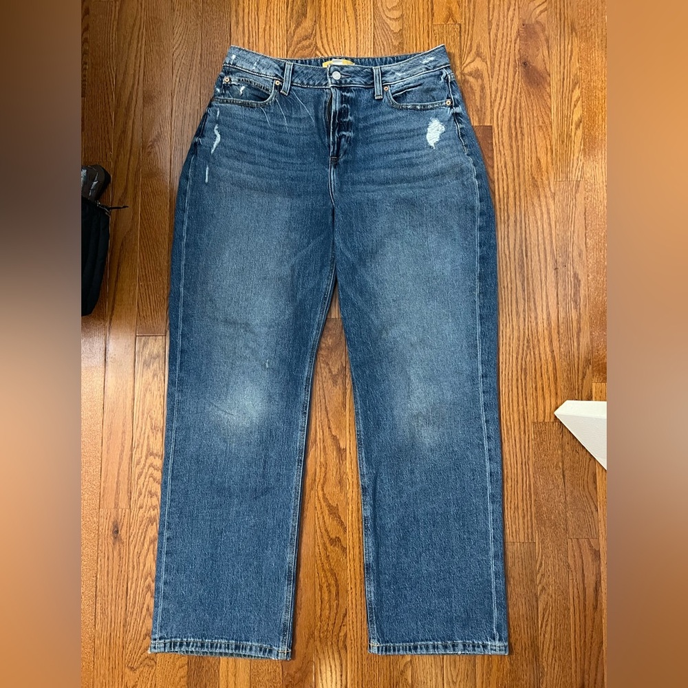 Maurice’s Curvy Wide-Leg Classic Blue Denim Jeans - LONG